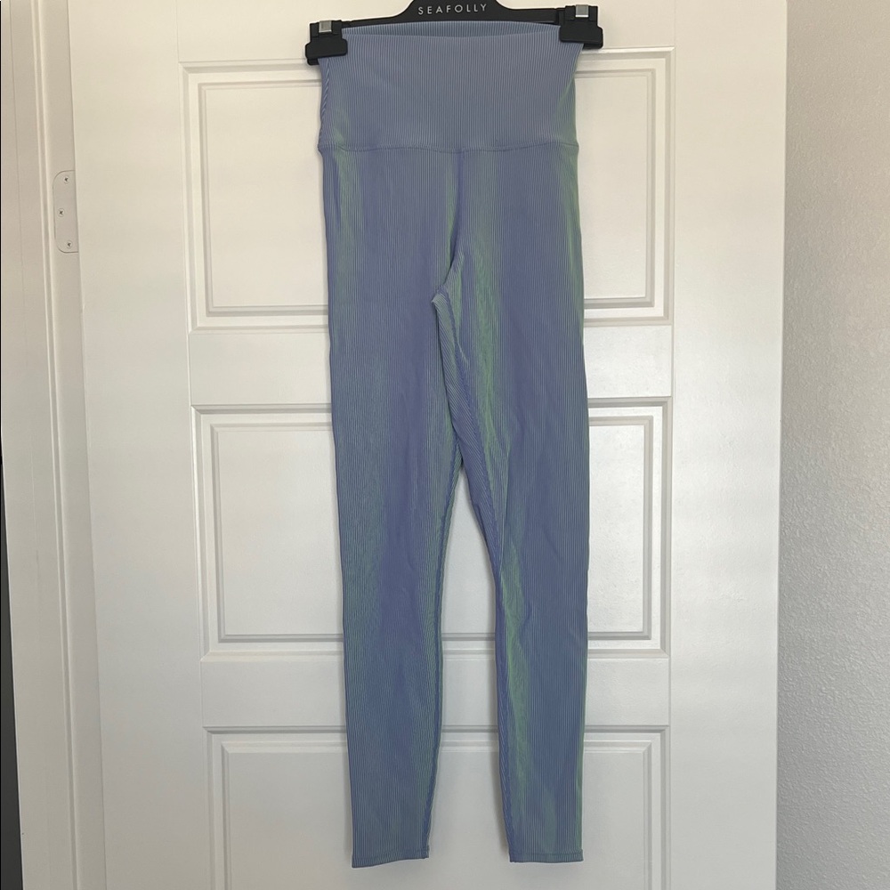 Beach Riot Lavender Ribbed High-Waist Leggings